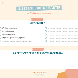 Dernière check-list de la valise de maternité