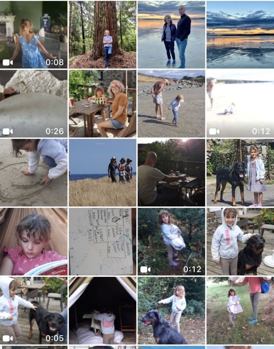 Photos et vidéos d'un groupe WhatsApp familial