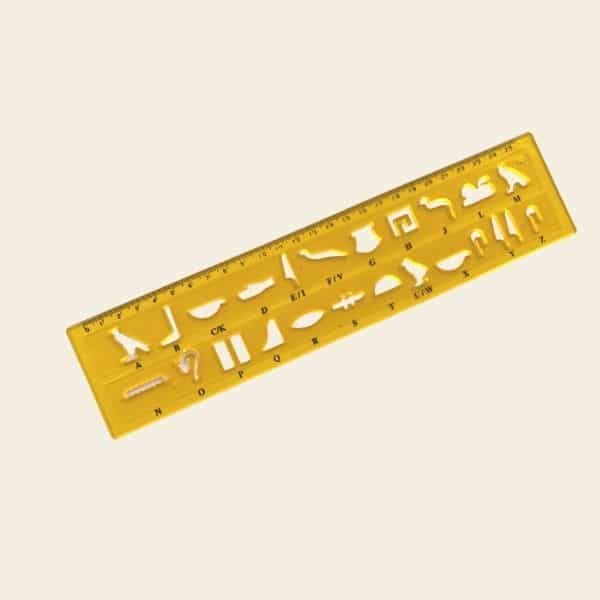 regle hieroglyphe egypte jaune