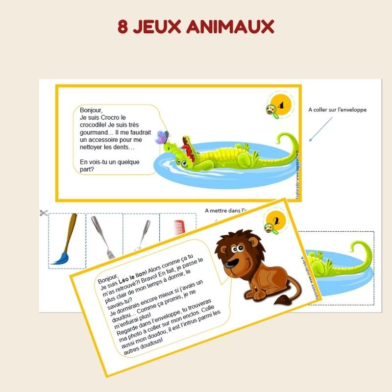 chasse au tresor maternelle zoo
