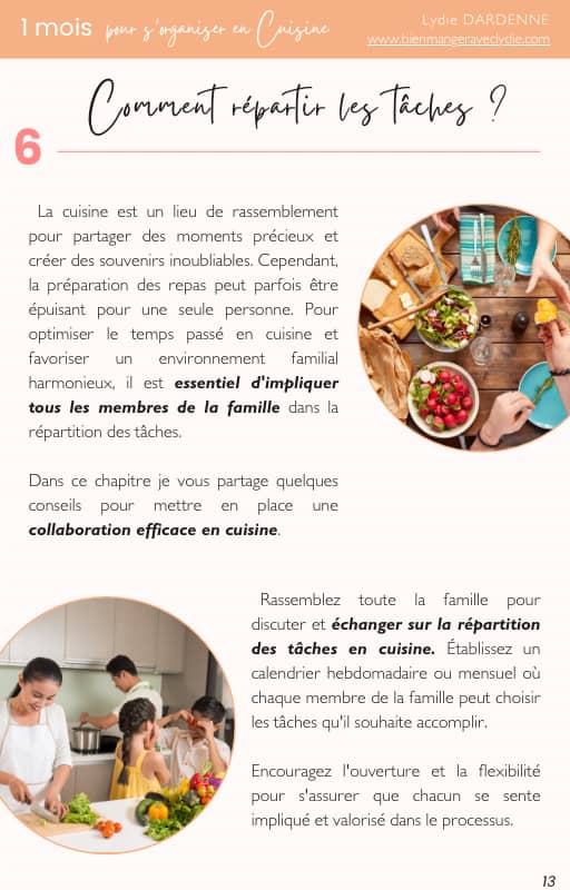 Ebook 1 mois pour s'organiser en cuisine