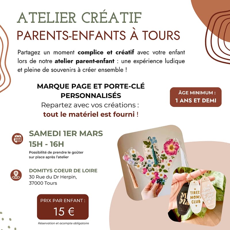 activité créative en famille à Tours