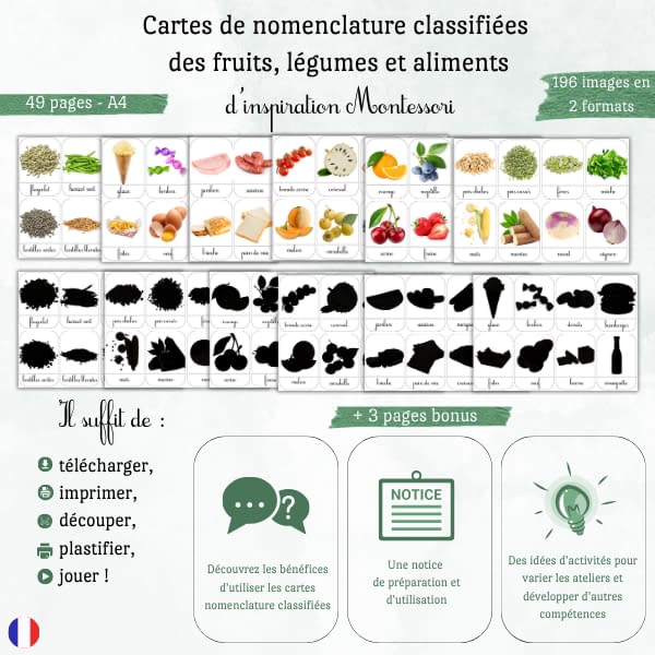 Cartes de nomenclatures classifiées - Ma petite malle d'éveil
